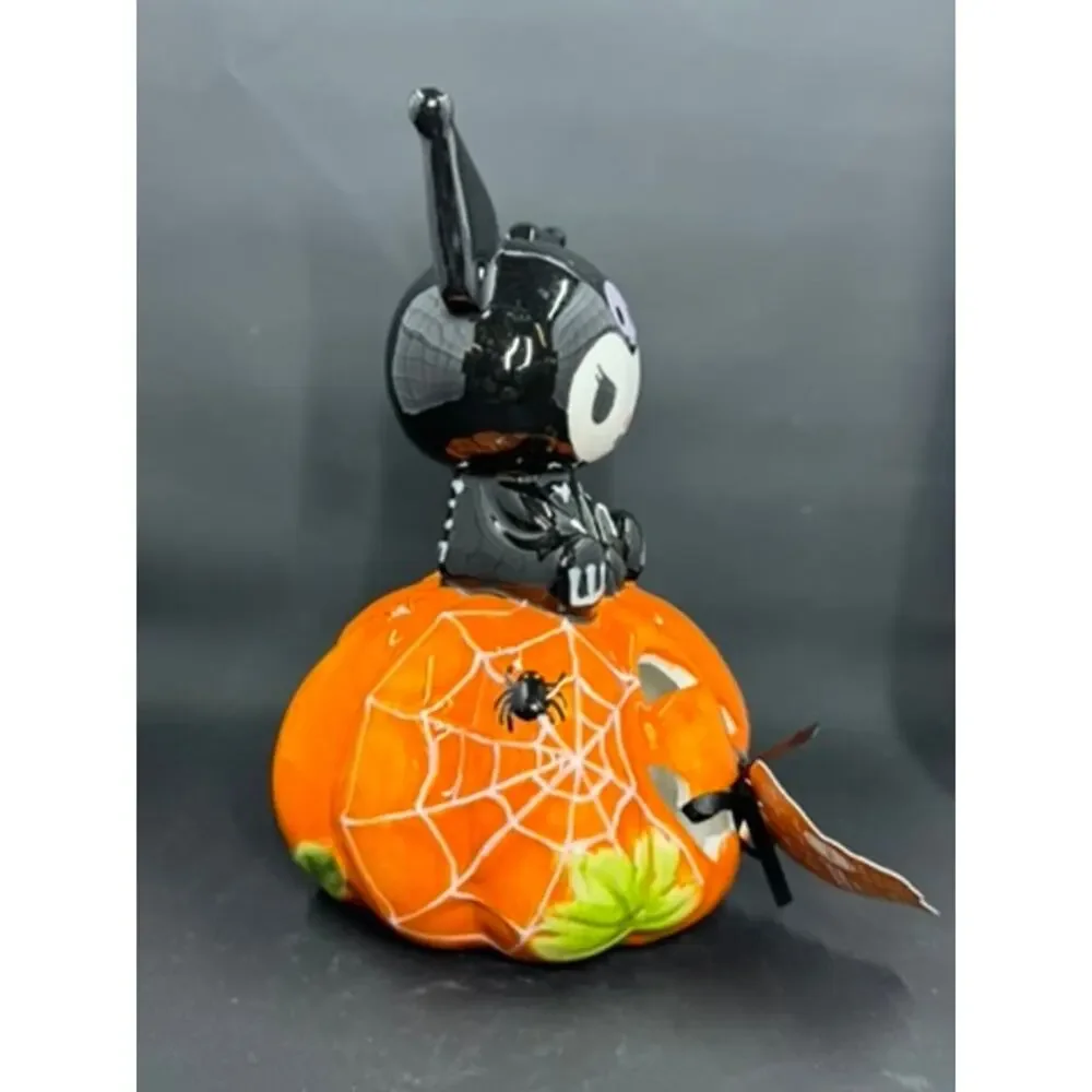 Kuromi On‎ Pumpkin T-Light Holder Halloween Black Hello Kitty